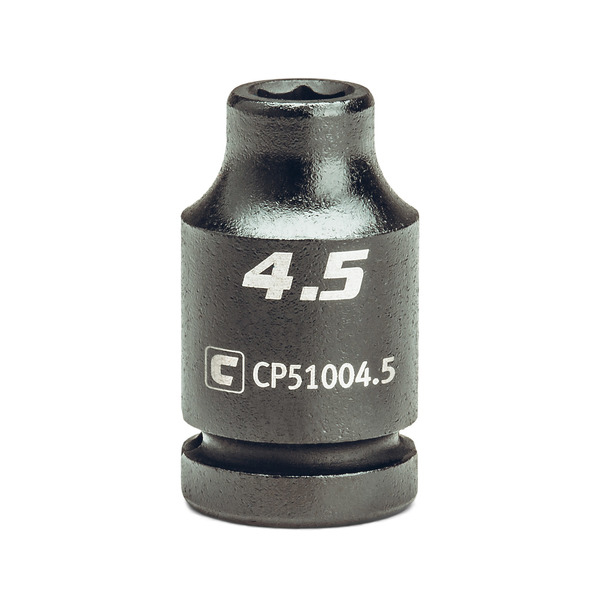Capri Tools 1/4 in Drive 4.5 mm 6-Point Metric Shallow Impact Socket CP51004.5